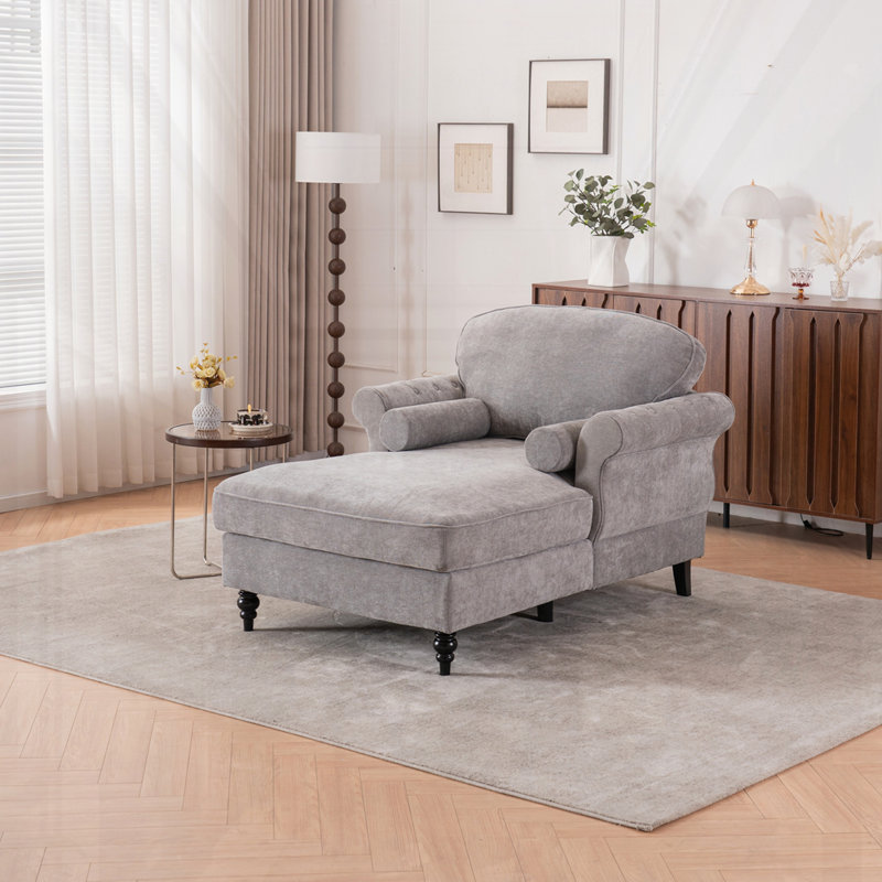 Chaise longue surdimensionnée d'intérieur, Gris clair
