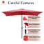 Parasol de marché rectangulaire 120 po x 79 po Mossas-69138145