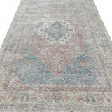Coral Handwoven Wool Faded Medallion Classic Traditional Modern Contemporary Carpet Rug