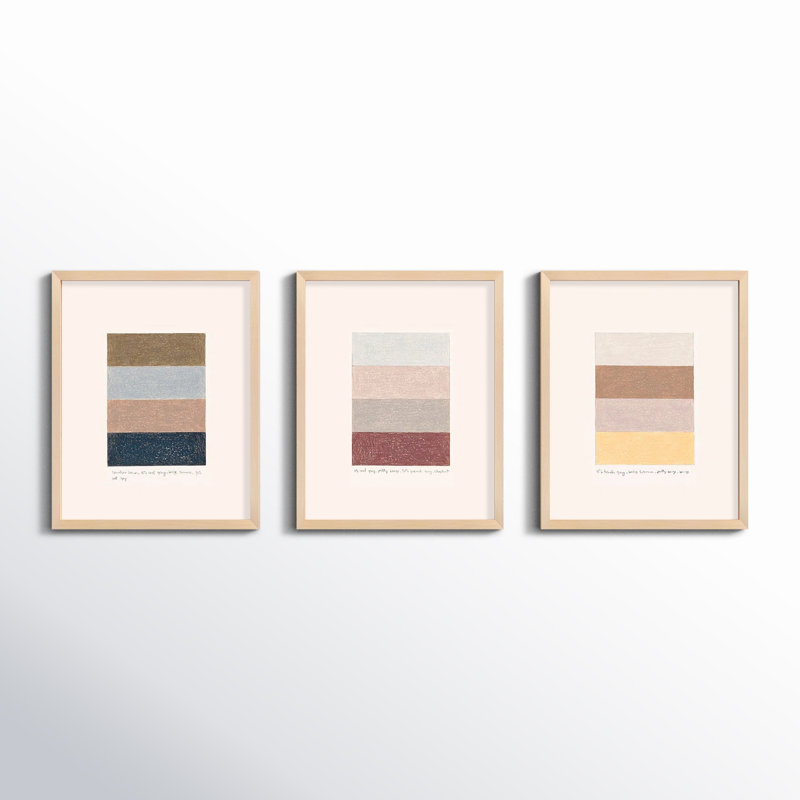 Stacks Painting by Beth James, Maple Framed, 20" H x 16" W x 1.25" D