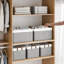 Bacs de rangement en tissu avec poignées, bacs pliables pour tablettes, placard, dortoir-1037101988-1011834441