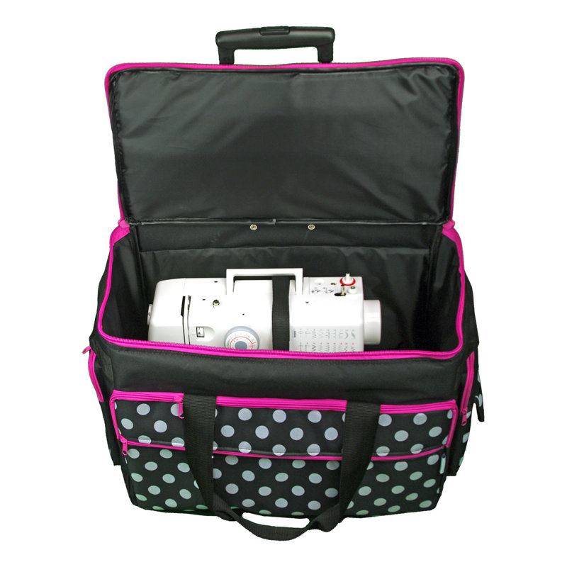 Rebrilliant Fabric Storage Bag, Black;White;Pink