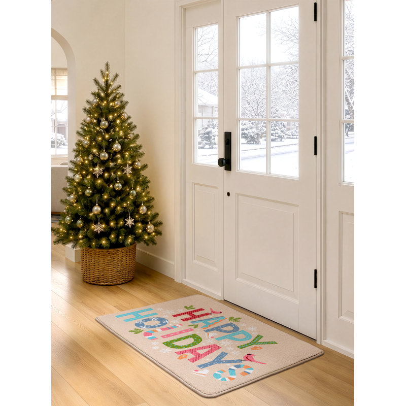 Happy Holiday, 2'0"x2'9" Rectangle