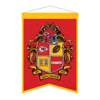 Décoration murale NFL Kansas City Chiefs Crest | 15 x 22 po