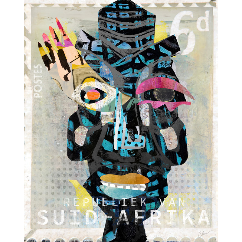 Suid Africa I, 39.5" H x 31.5" W, Image Brush Gel Canvas with Gold Floater Frame, No Mat