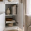 143cm High Gloss PET Sideboard with 4 Drawers & 2 Cabinets - Handle-free White Dresser