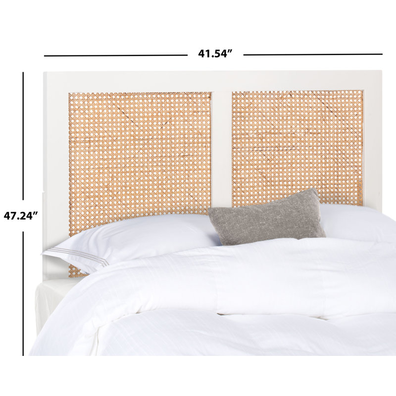 Tête de lit en rotin Tahoe, Simple, Blanc