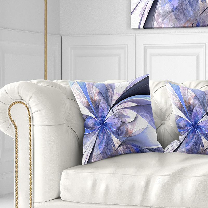 Coussin de conception floral fractal, 16 po x 1 po, Coussin décoratif