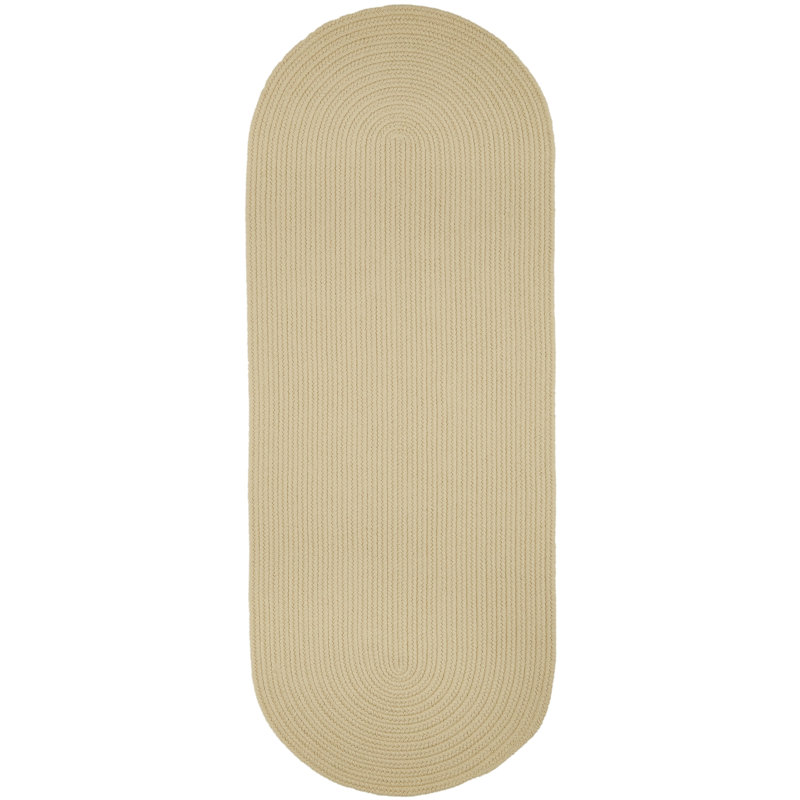 Tapis intérieur / extérieur crème Smyth fait à la main, Tapis de couloir 2 pi x 8 pi
