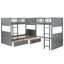 Lit superposé simple avec deux tiroirs, gris - Space Solution Modern et tiroirs pour une chambre à coucher-704888628