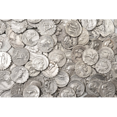 Old Roman Coin 1 Piece Wrapped Canvas Wall Art