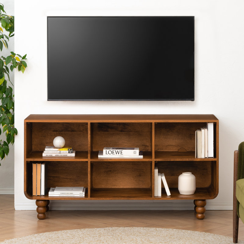 Paloma Open Shelves Solid Wood Media Unit