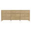 Commode 9 tiroirs Celine, brun chêne clair 84 po Celine-590248968