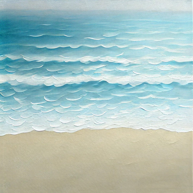 Art mural sur toile Serene Shoreline, H 12 po x l 12 po x P 1 po