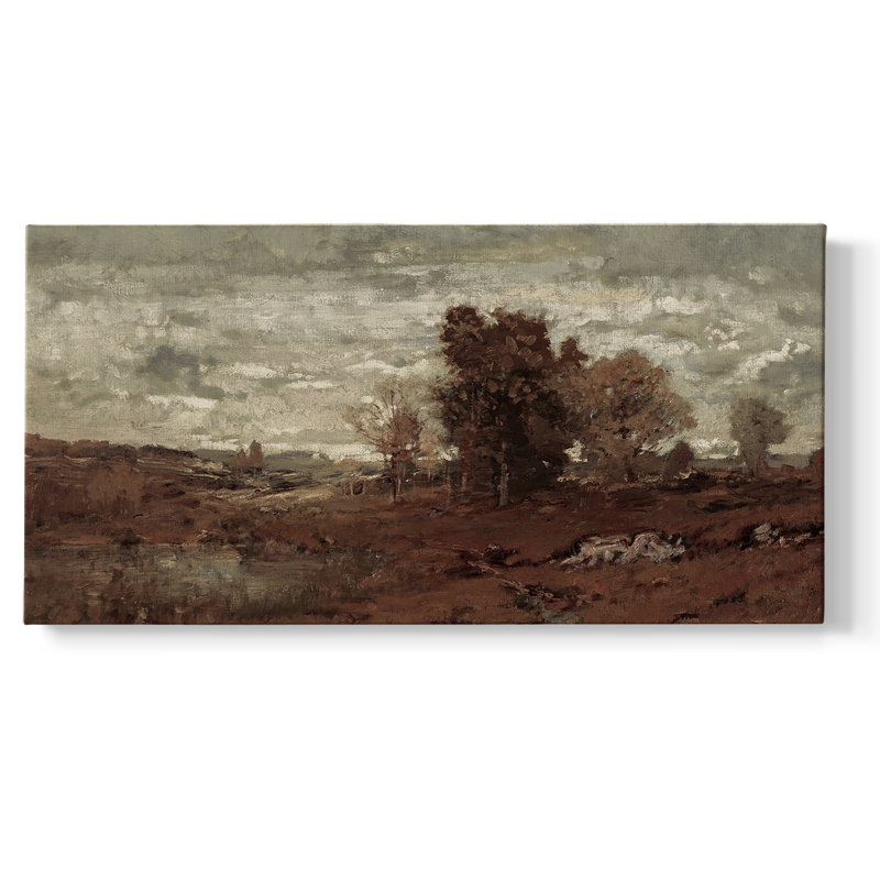 Série paysage - DCCLII - Toile tendue avec châssis tendue, prête à être accrochée, H 25 po x l 49 po