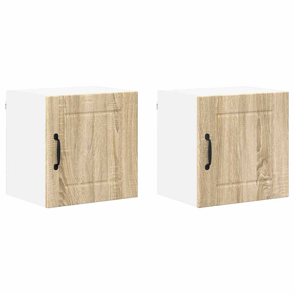 Vidaxl Kitchen Cabinet 2 Pcs Old Wood 50 X 31 X 40 Cm Engineered Wood