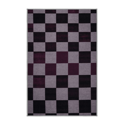 Tapis rose lavable à la machine