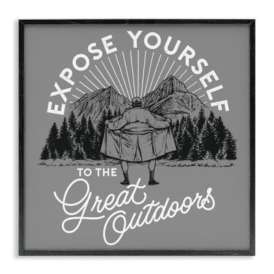 Expose Yourself Funny Framed Giclee Art by Jedco Brands, Inc.