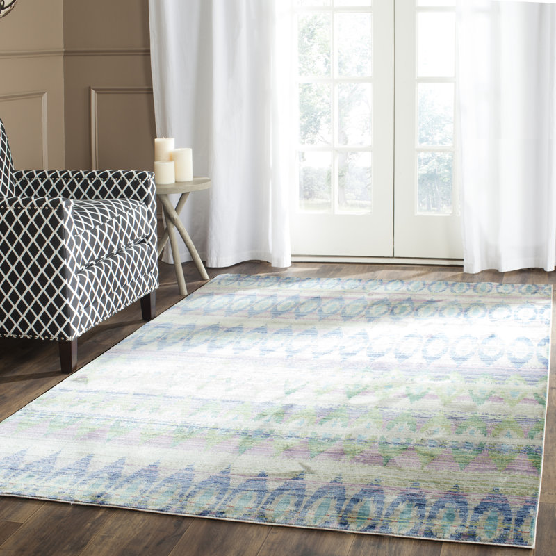 Embrya Valencia Performance Ikat Rug, Rectangle 4' x 6'
