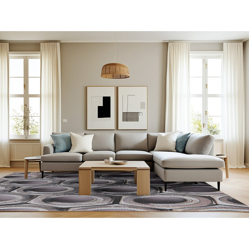 Geometric Indoor Rug, Rectangle 8' x 12'