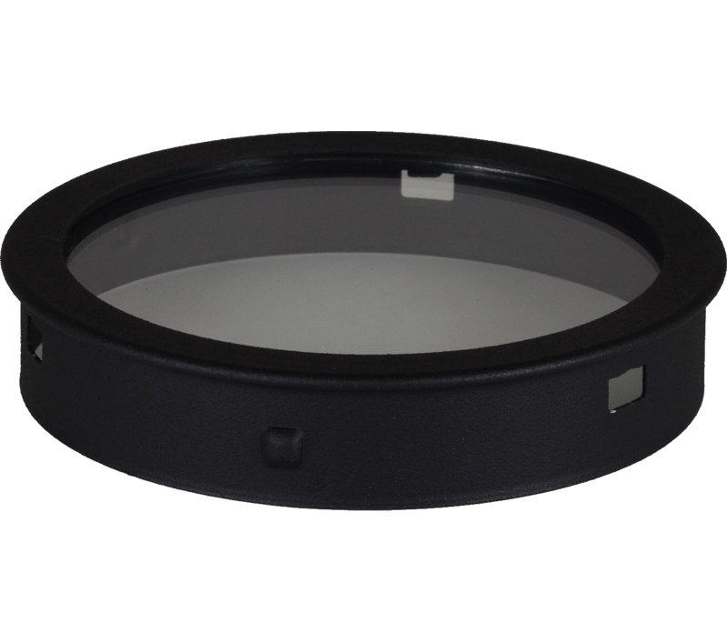 Volume Lighting V0965 - Lentille de protection supérieure noire pour cylindre mural extérieur, Noir