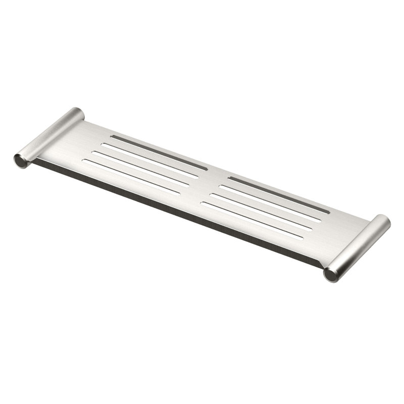 Tablette de douche murale élégante en acier inoxydable, H 0,88 po x l 19 po x p 5,2 po, Brossé