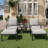 Outdoor Swivel Rocker Patio Chairs With Ottomans And Coffee Table 5 Pcs Bistro Set-229307991