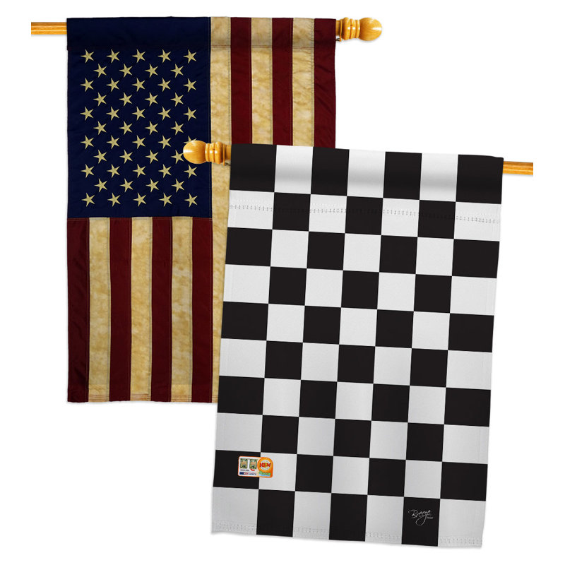 Double Sided 40'' H x 28'' W Polyester House Flag