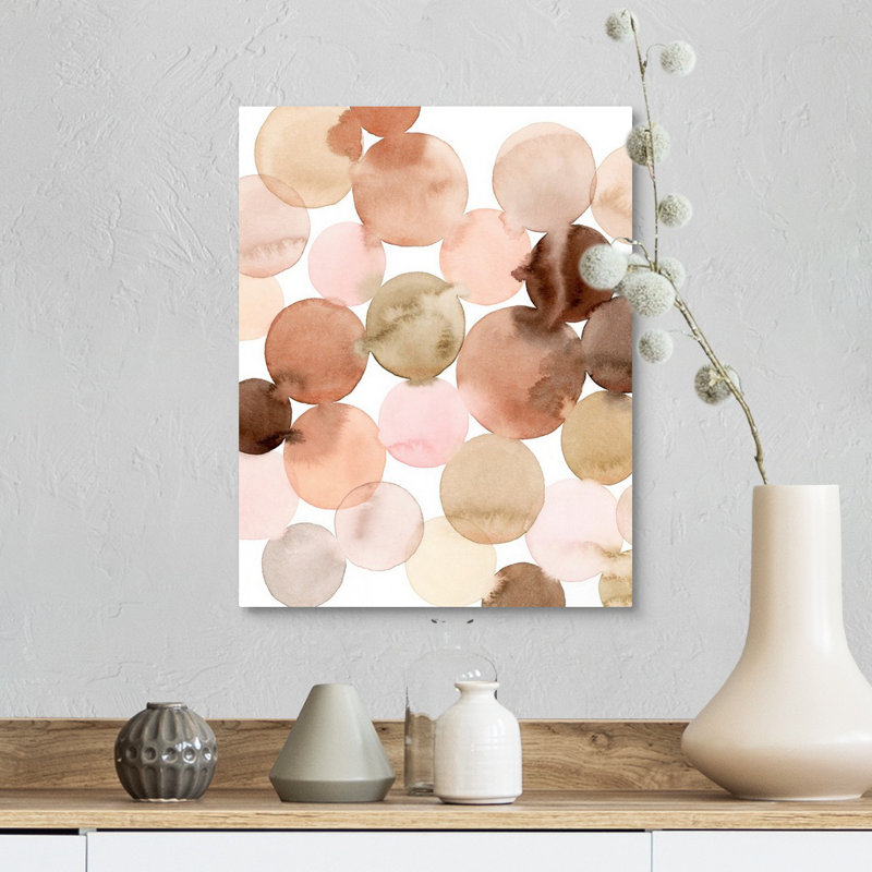 « Argile mouchetée II » par Grace Popp-reproduction d’art sur toile, H 32 po x l 26 po x P 1,75 po, Cadre flottant blanc