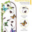 Ensemble de 2 treillis de jardin papillon en métal pour plantes grimpantes, treillis décoratif extérieur et support pour clôture