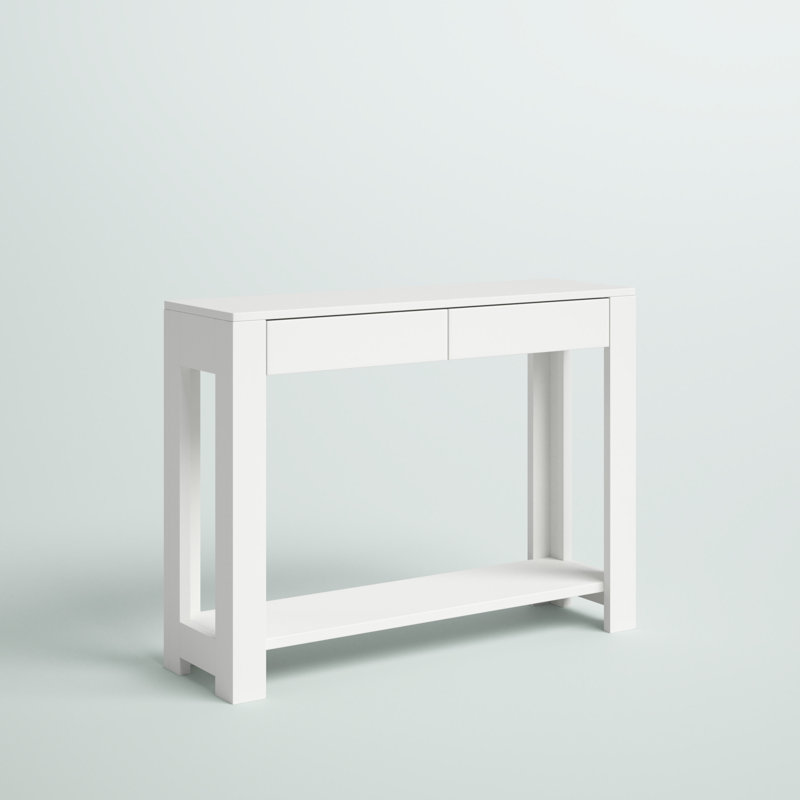 Bertis 40'' Console Table, White, White