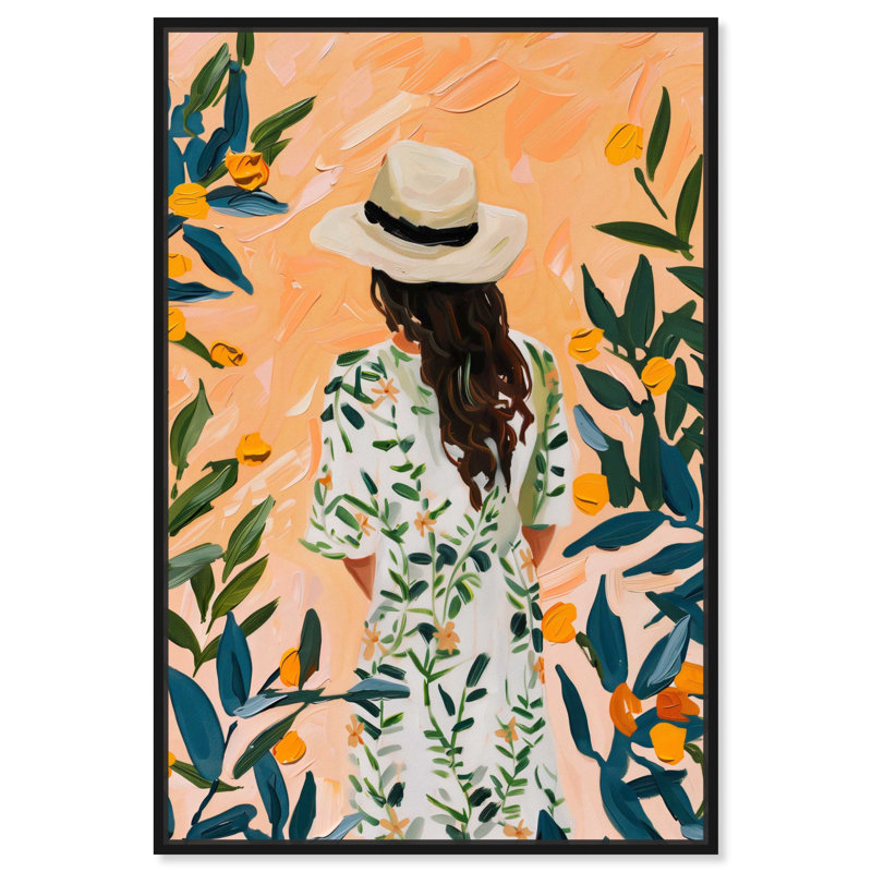 Spring Views Boho Colorful Canvas Art with Black Frame