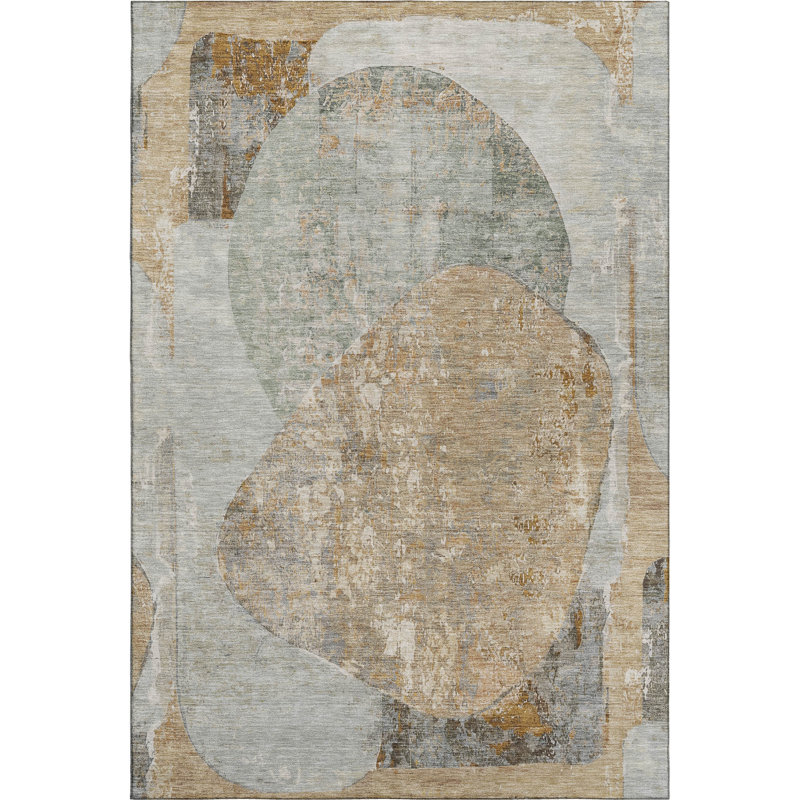Premium Machine Washable Marasco AMF1635 Modern Rug, Rectangle 8' x 10'