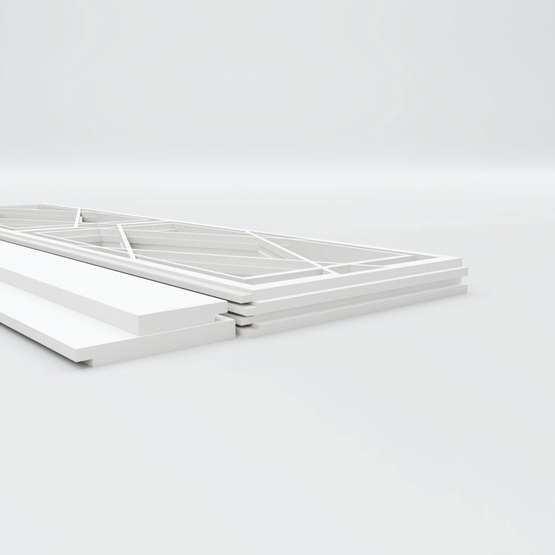 Panneaux muraux blancs 94,5 "(paquet de 4), L 32 po