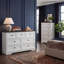 Ensemble de chambre à coucher 2 pièces, commode 6 tiroirs et commode 7 tiroirs