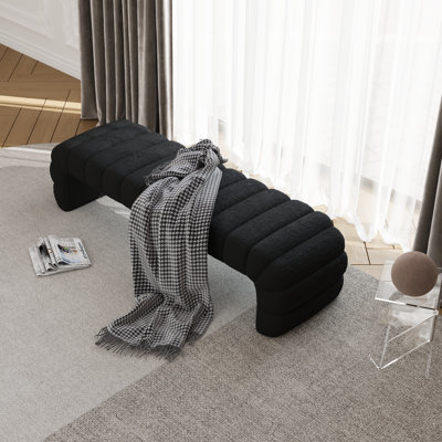 Banc en chenille capitonné Modern
