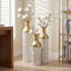 Grand vase décoratif géométrique en métal texturé, ensemble de 3