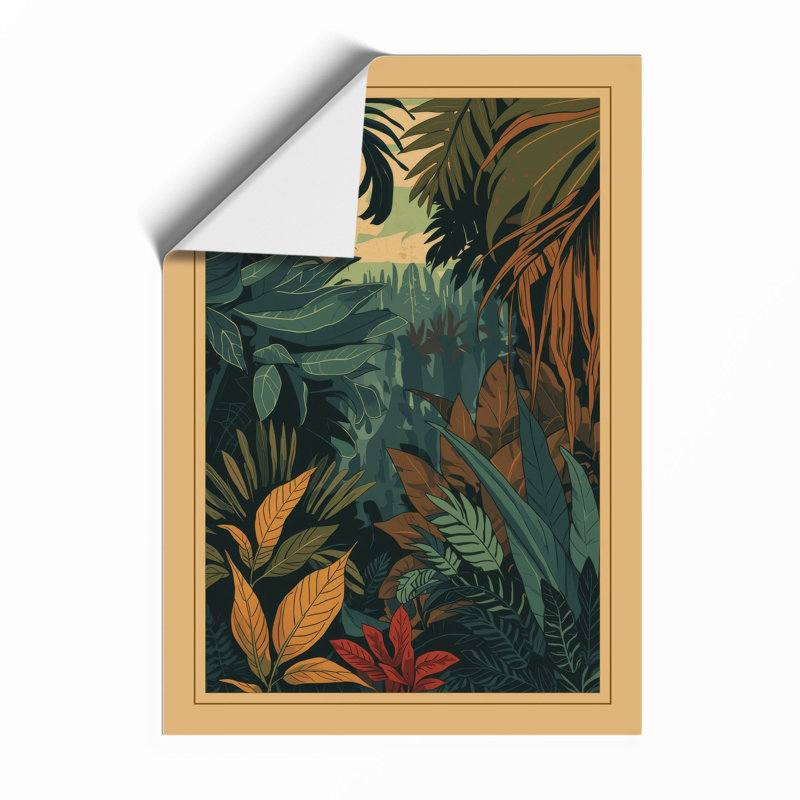 Jungle Canopy Tropical - Framed Print, A4 - 29.7 x 21.0 cm, Unframed