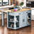 Kitchen Island With Extendable Dining Table-55215428