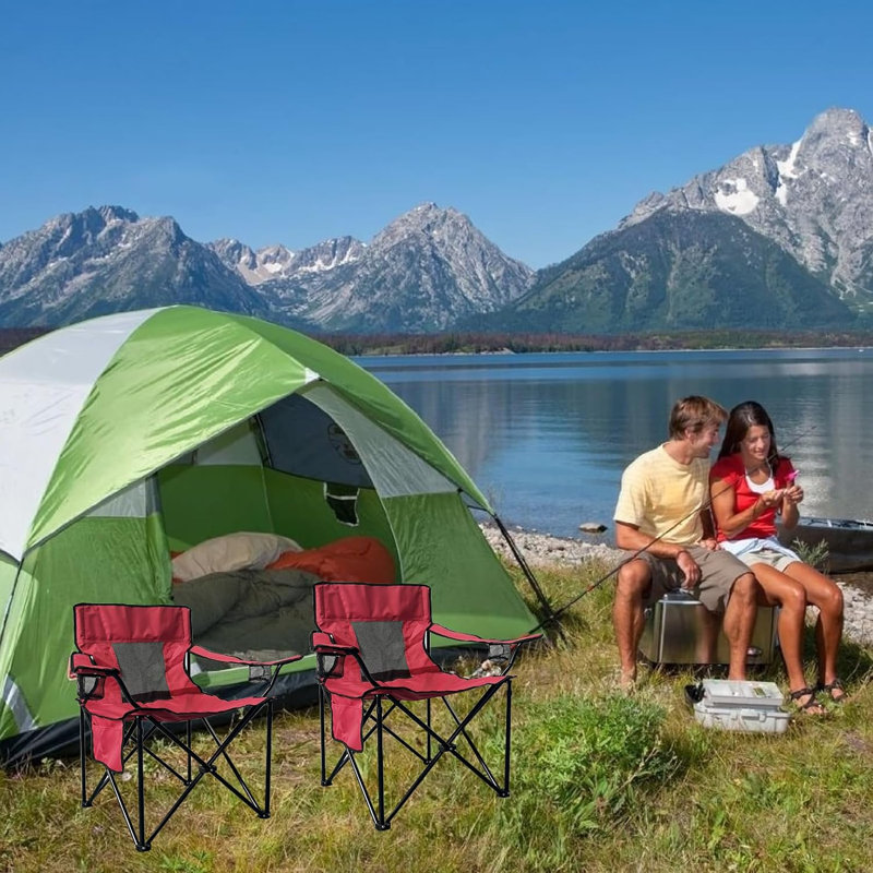 Folden Folding Camping Chair, Red
