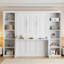Lit escamotable double avec bureau et bibliothèque