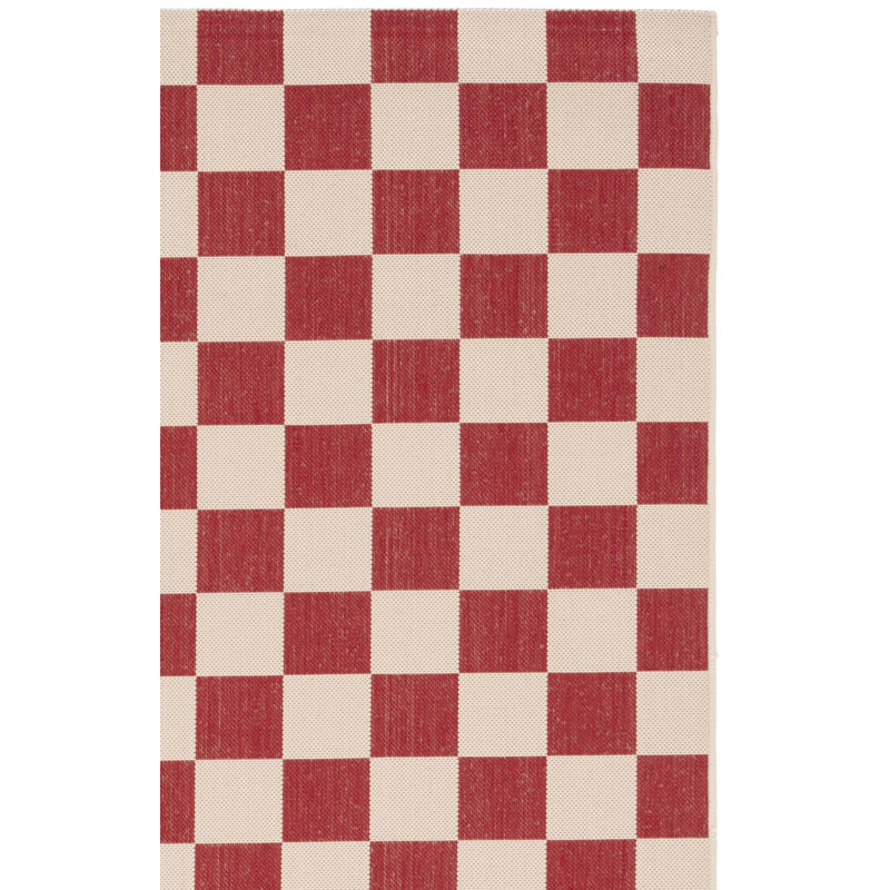 Menko Performance Checkered Indoor/Outdoor Area Rug, Rectangle 5'3" x 7'6"