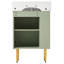 Meuble-lavabo vert 21,6 po, armoire combinée, meuble de rangement pour salle de bain, lavabo simple en céramique, rangement à gauche-1284546930
