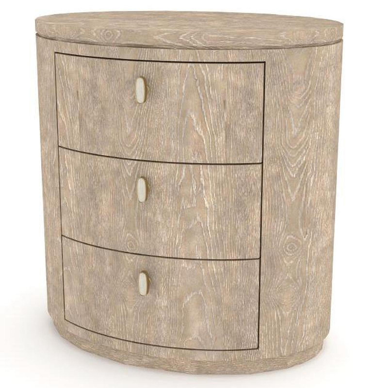 Table de chevet ovale - Caramel