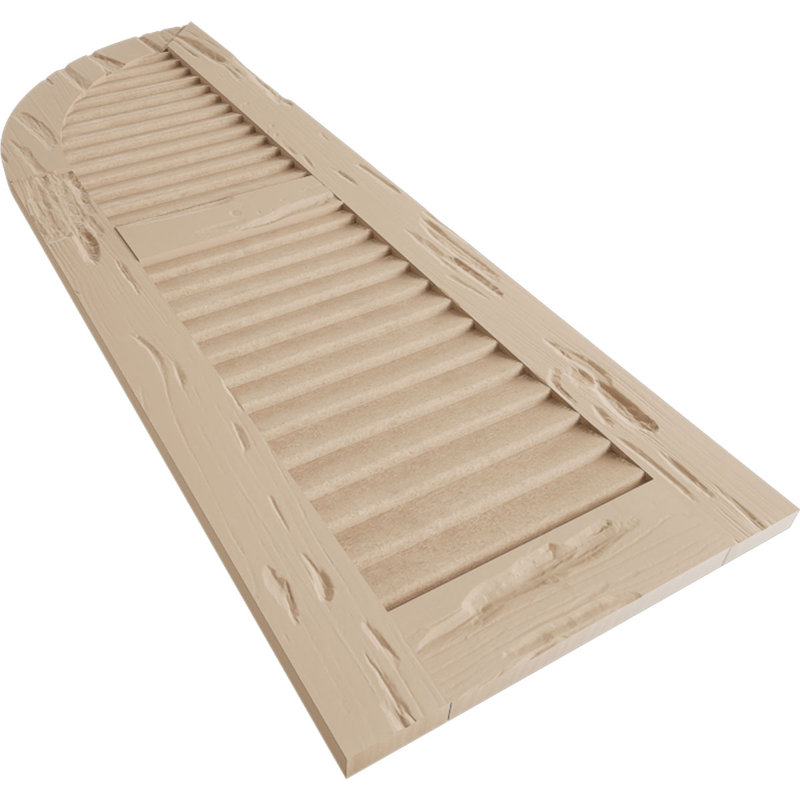 Timberthane deux persiennes égales avec volets en faux bois à dessus en arche (par paire), 18", 48"