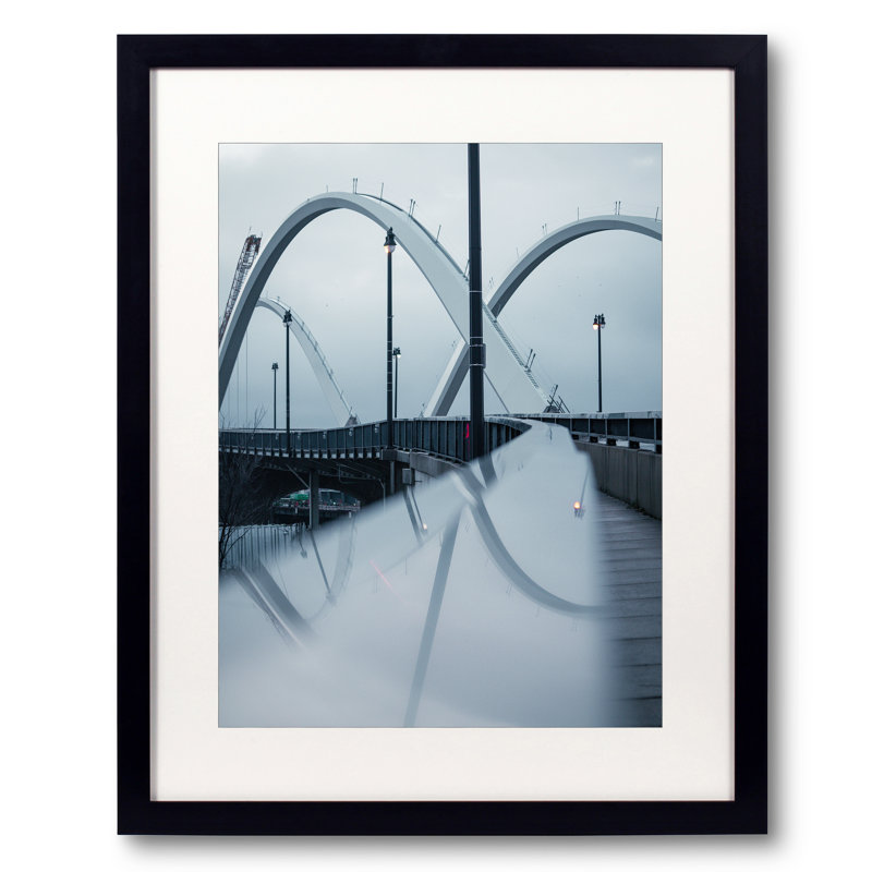 Frederick Douglass Memorial Bridge by Angela Pan, Black Framed Paper, 20" H x 16" W