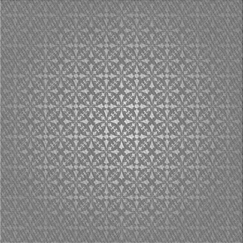Tapis décoratif gris à motif géométrique pifer, Carré 7 pi