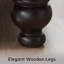 Fauteuil d'appoint rembourré avec pieds en bois massif Estelle
