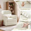 Fauteuil d'appoint pivotant à 360 ° avec dossier haut, coussin épais et poche latérale-814822069-1064093974