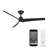 Novelle Indoor/Outdoor 3-Blade LED Smart Ceiling Fan With 2700K-3000K-4000K-5000K Selectable LED Light Kit and Remote Control Included, Works With Alexa and iOS or Android App-116690531-116690530